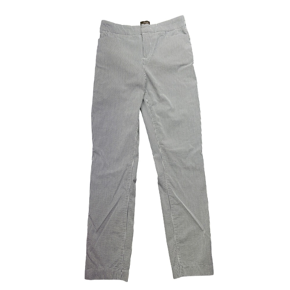 Crosby Seersucker Pants Striped Career Casual‎ Blue White Size 8 Fits 26"